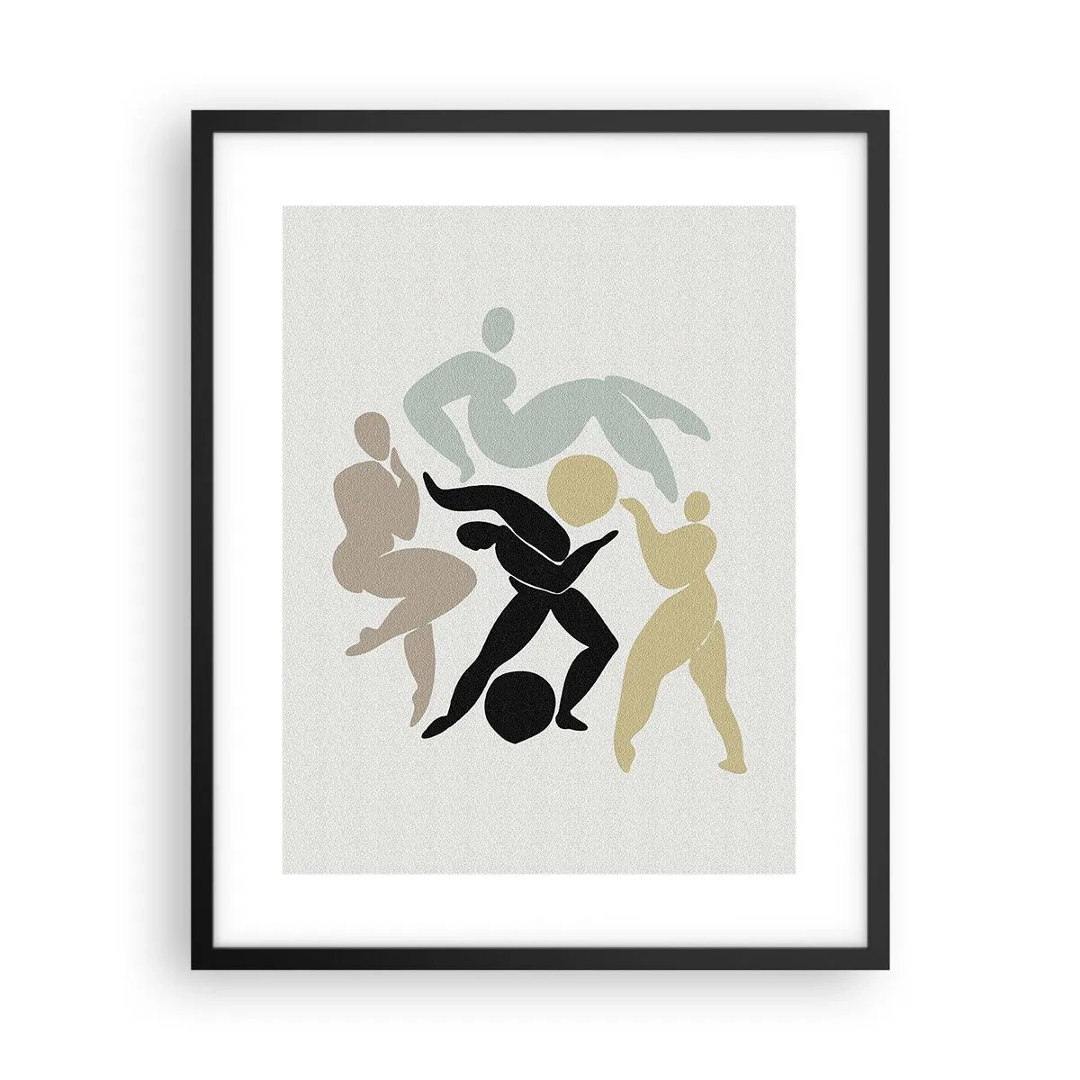 Poster in een zwarte lijst - Beweging voor gezondheid en schoonheid - 40x50 cm