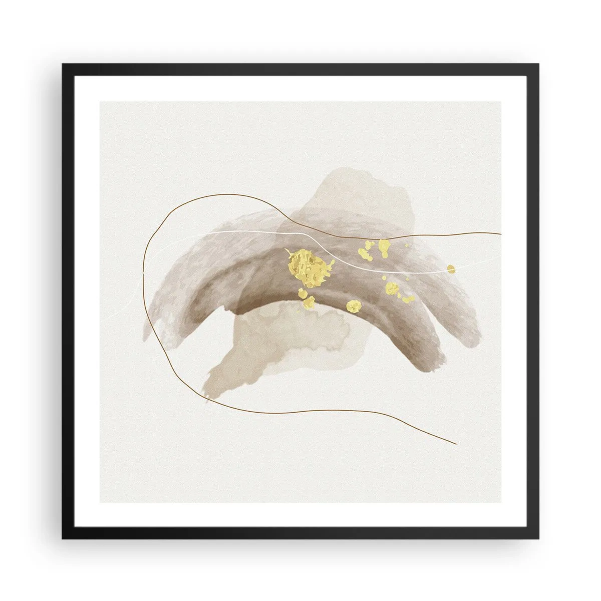 Poster in een zwarte lijst - Ontmoet in de ruimte - 60x60 cm