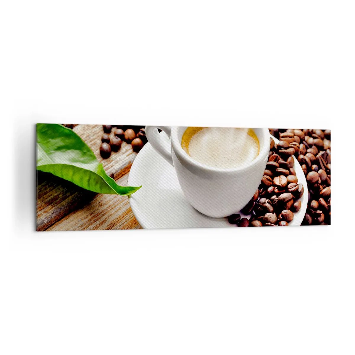 Schilderen op canvas - Koffie op de bank - 160x50 cm