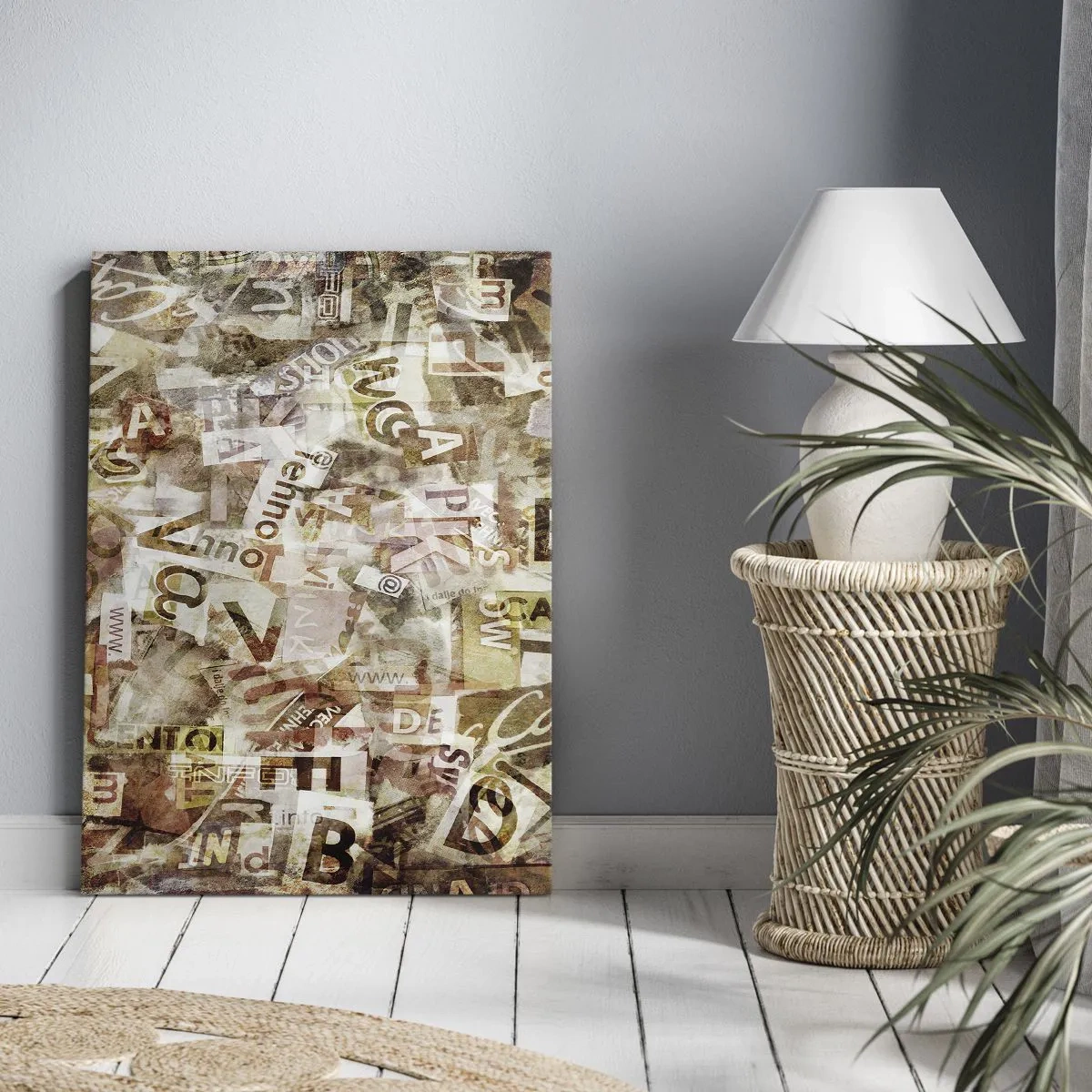 Schilderen op canvas - Ik verenig het gebabbel - 65x120 cm