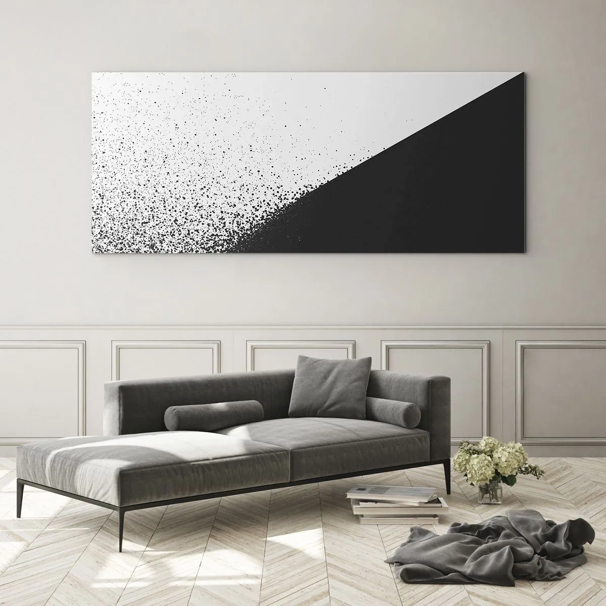 Schilderen op glas - Steeds sneller, meer en meer - 120x50 cm