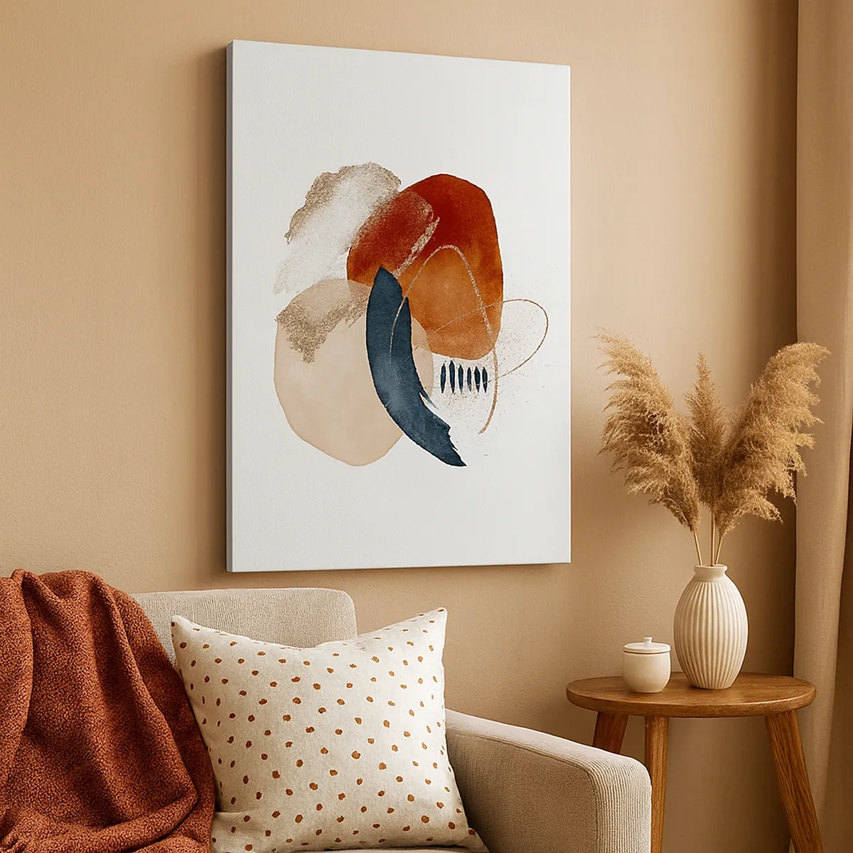 Schilderen op canvas - Ovale compositie - 50x70 cm