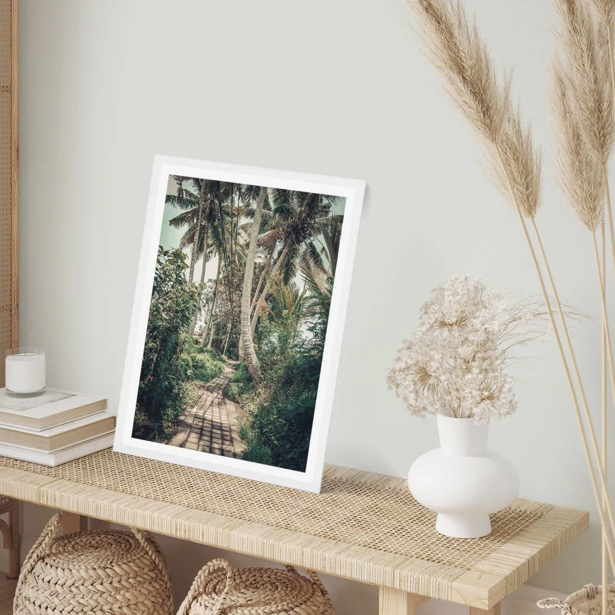 Poster in een witte lijst - Palmsteeg - 70x100 cm