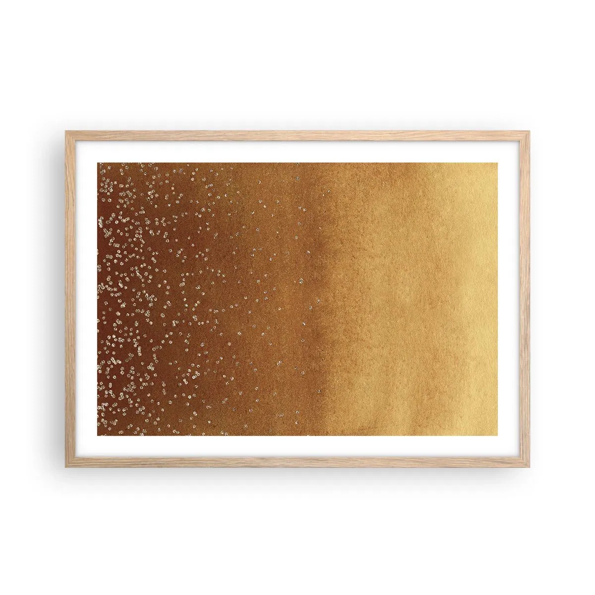 Een poster in een licht eiken lijst - De geboorte van het licht - 70x50 cm