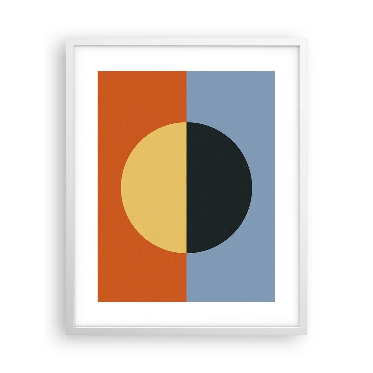 Poster in een witte lijst - Een compositie van warmte en koelte - 40x50 cm