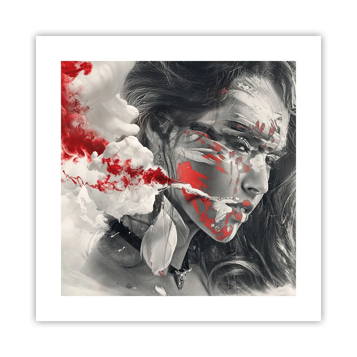 Poster - In de dampen van absurditeit - 40x40 cm