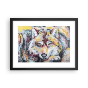 Poster in een zwarte lijst - Gemoedsrust onder dierbaren - 40x30 cm