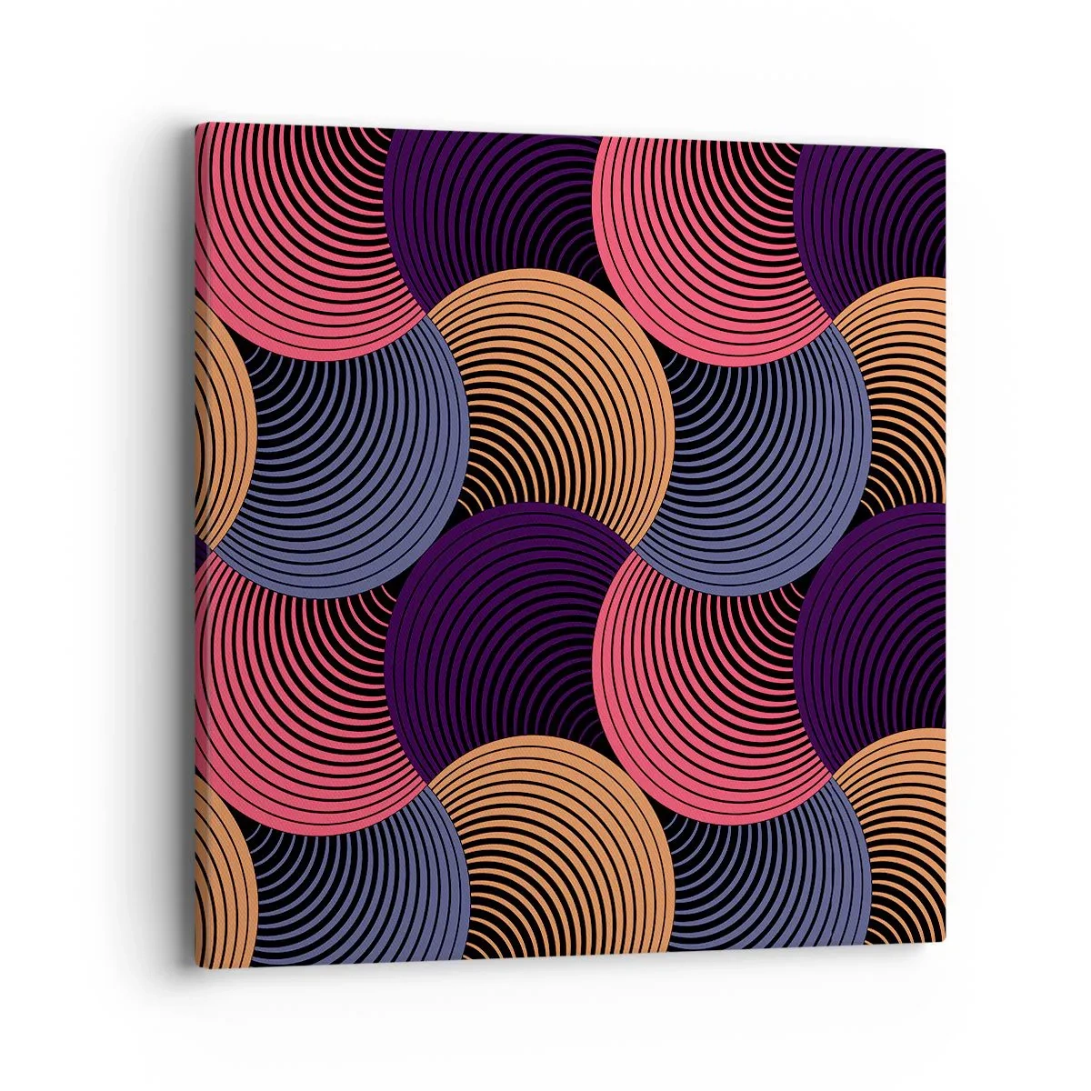 Schilderen op canvas - In een cirkelvormig ritme - 40x40 cm