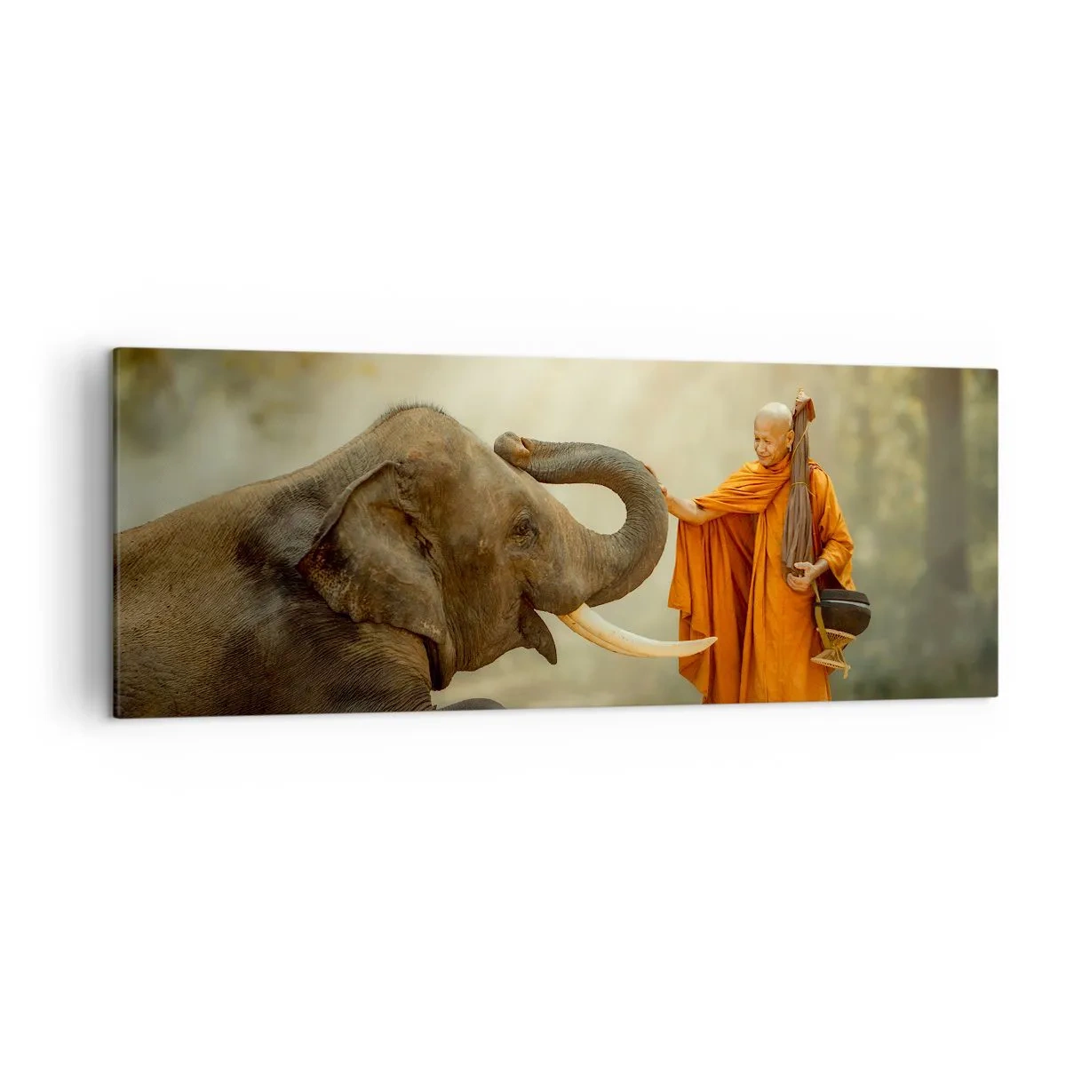 Schilderen op canvas - Ontmoeting tijdens een reis - 140x50 cm