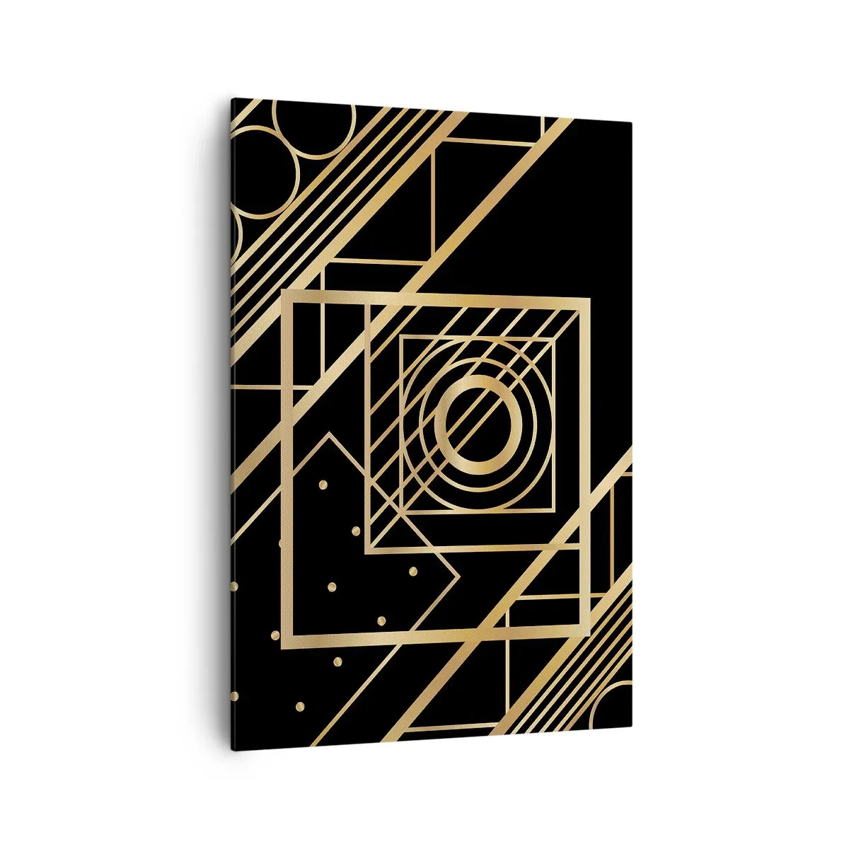 Schilderen op canvas - Gouden geometrie - 70x100 cm