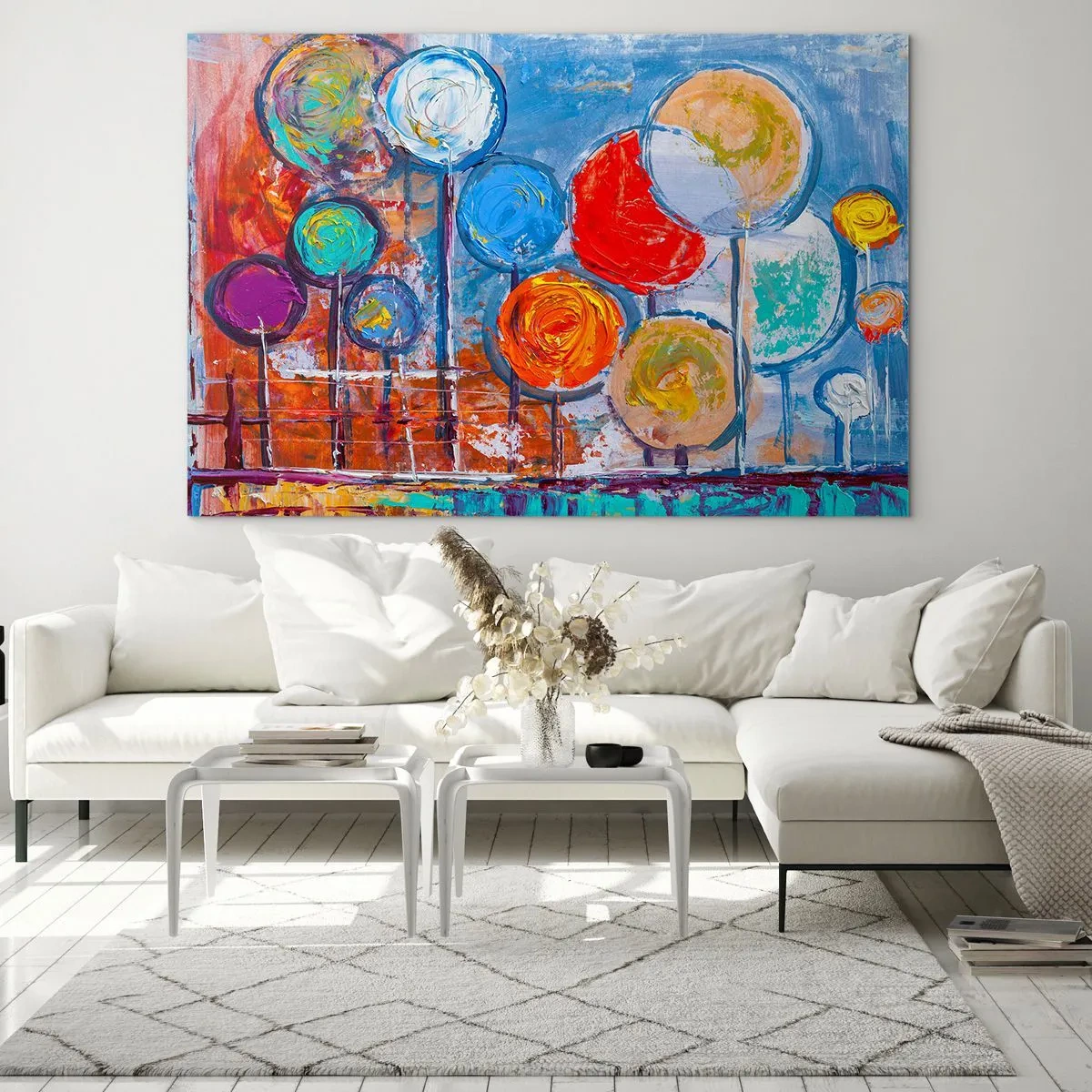 Schilderen op glas - Wonderen op de stok - 120x80 cm