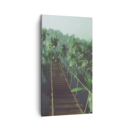 Schilderen op canvas - Over de branding van groen - 45x80 cm