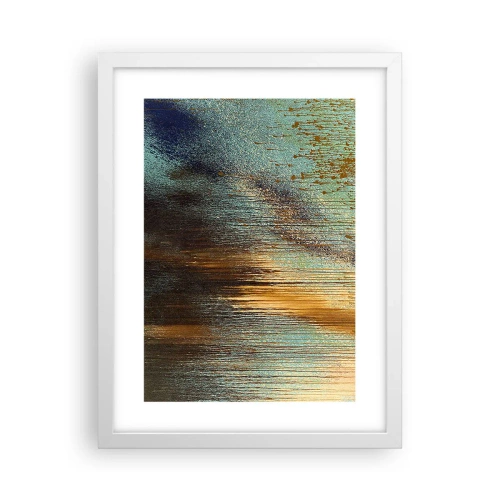 Poster in een witte lijst - Een niet toevallig kleurrijke compositie - 30x40 cm