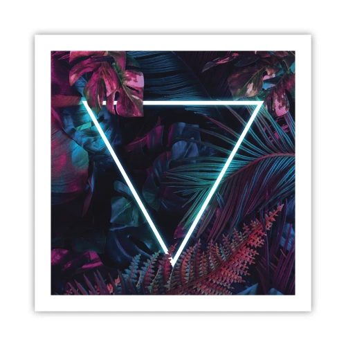 Poster - Disco-achtige tuin - 60x60 cm