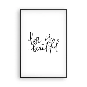 Poster in een zwarte lijst - Lees en herhaal - 61x91 cm