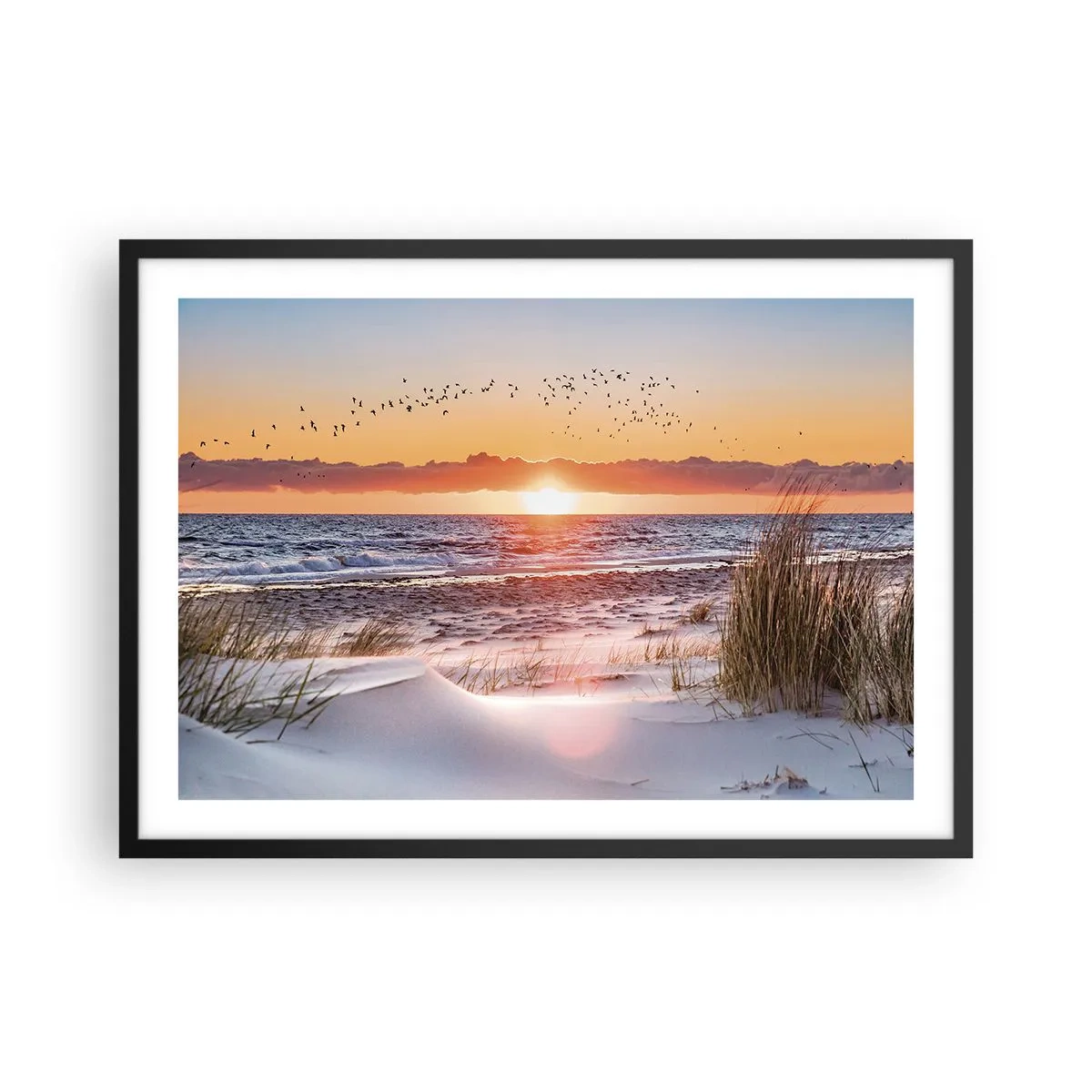 Poster in een zwarte lijst - Horizontaal landschap - 70x50 cm