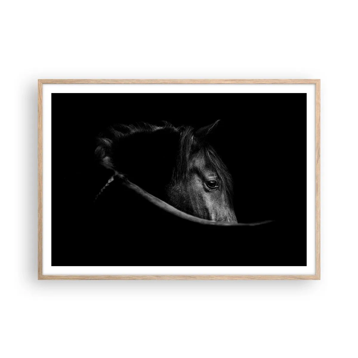 Een poster in een licht eiken lijst - Zwarte Prins - 100x70 cm