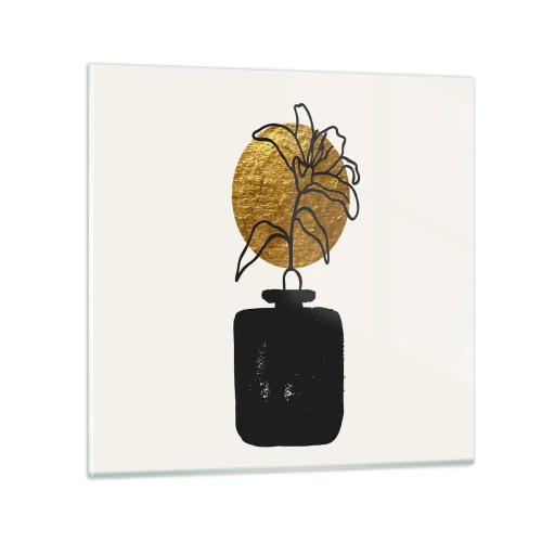 Schilderen op glas - Schoonheid is goud waard - 40x40 cm