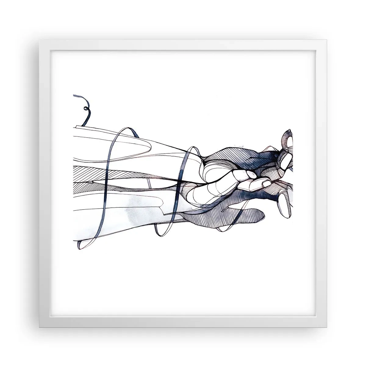 Poster in een witte lijst - Touch-studie - 40x40 cm