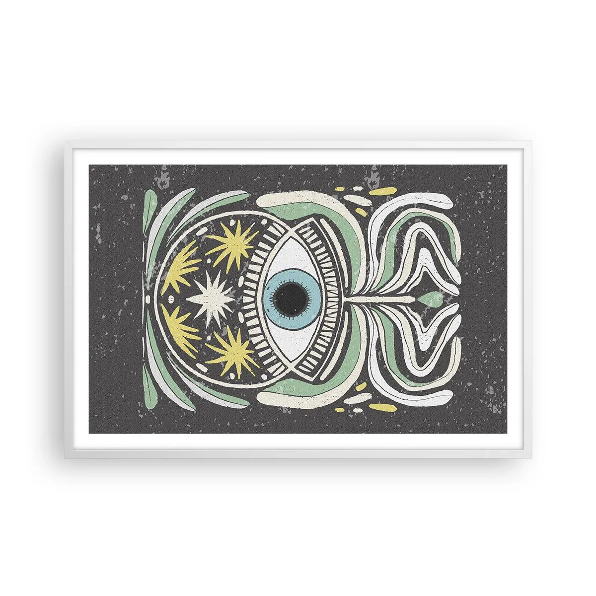 Poster in een witte lijst - Tribale rituelen - 91x61 cm