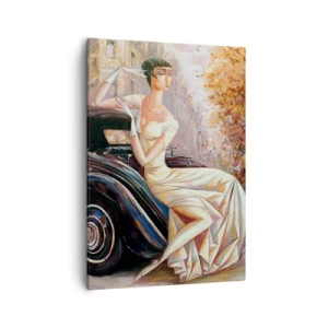 Schilderen op canvas - Elegantie in retrostijl - 50x70 cm