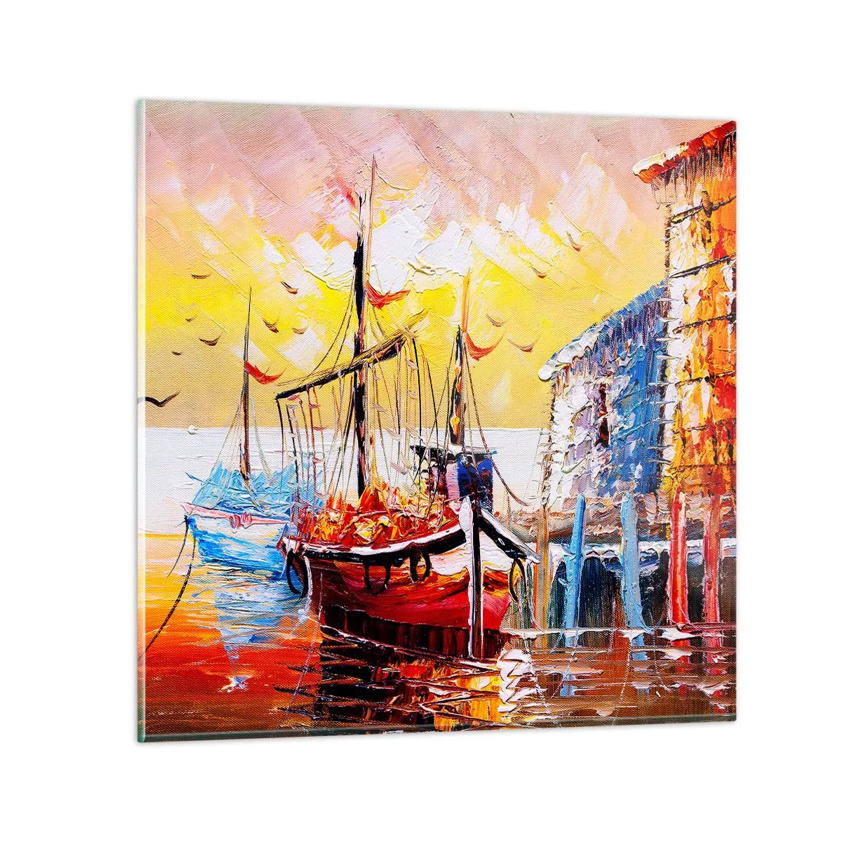 Schilderen op glas - Gelukkige terugkeer - 70x70 cm