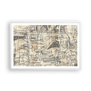 Poster in een witte lijst - Het wacht om te worden gedecodeerd - 91x61 cm