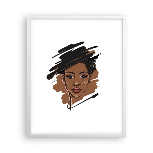 Poster in een witte lijst - Zoet als chocolade - 40x50 cm