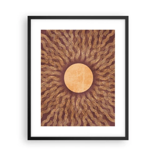 Poster in een zwarte lijst - Zon icoon - 40x50 cm
