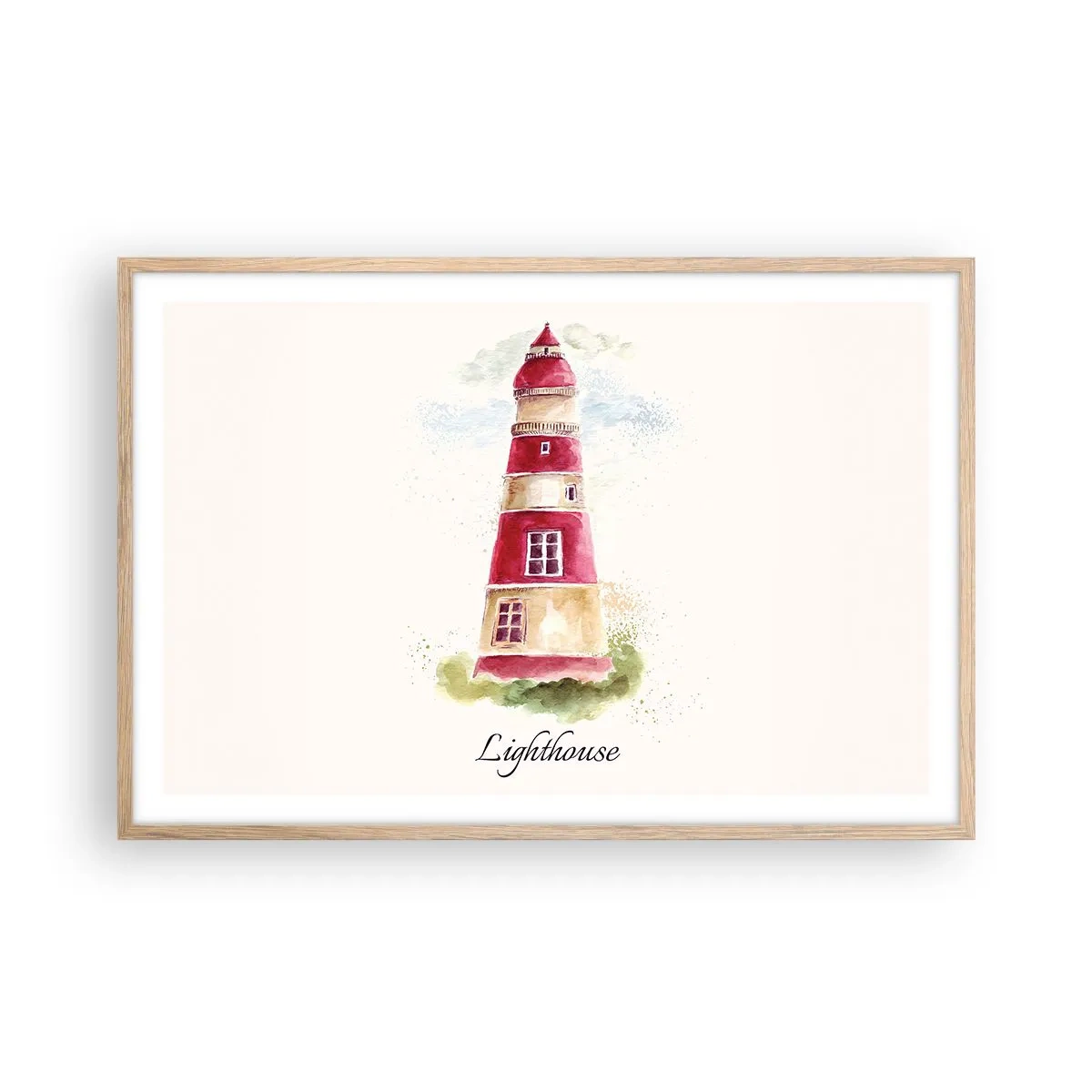 Een poster in een licht eiken lijst - Er is altijd goed weer in de buurt - 91x61 cm