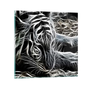 Schilderen op glas - Een onderzoek naar de lichtheid van katten - 50x50 cm