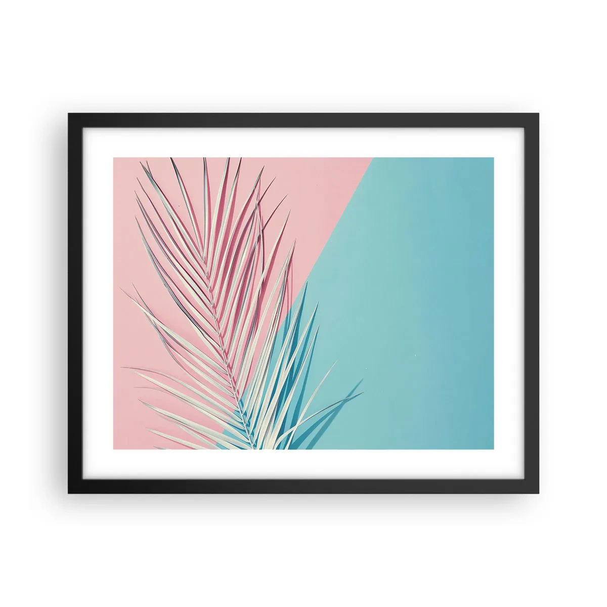 Poster in een zwarte lijst - Tropische impressie - 50x40 cm