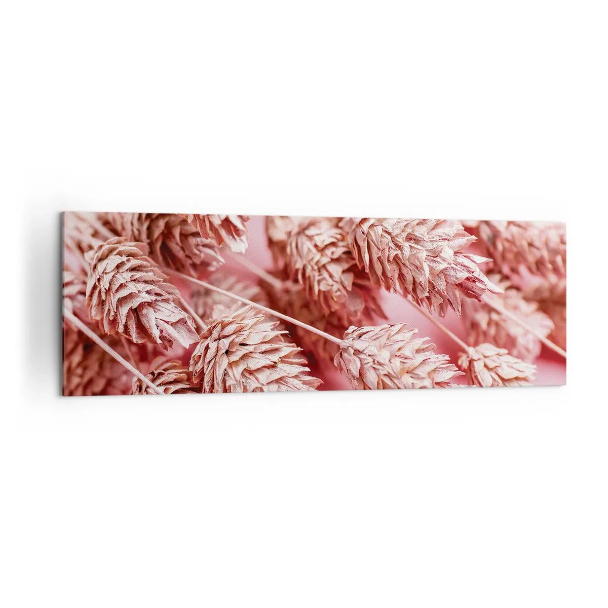 Schilderen op canvas - Een bloemencascade in roze - 160x50 cm