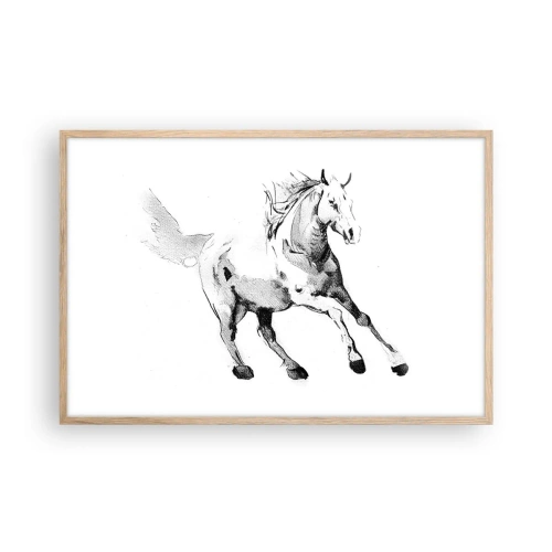 Een poster in een licht eiken lijst - Ongetemde ziel - 91x61 cm