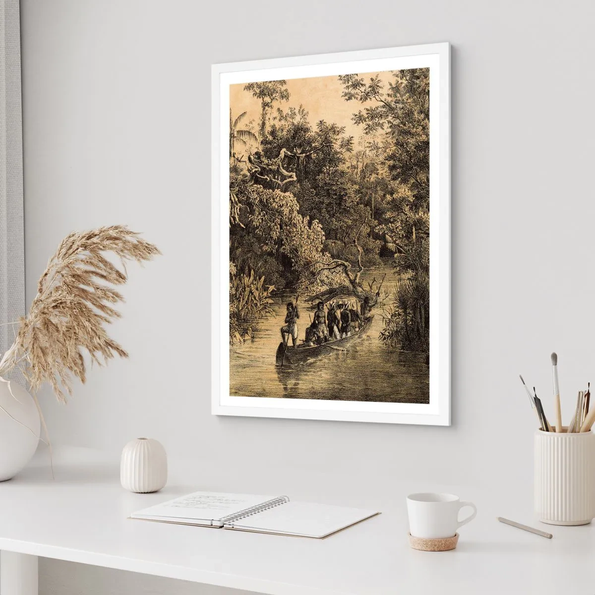 Poster in een witte lijst - Expeditie naar de bron - 30x40 cm