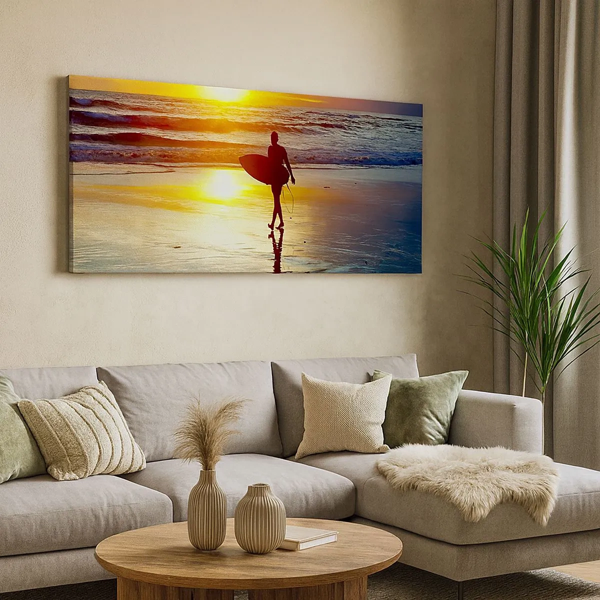 Schilderen op canvas - De terugkeer van de krijger - 100x40 cm