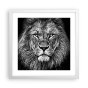 Poster in een witte lijst - In een kroningskleed - 40x40 cm