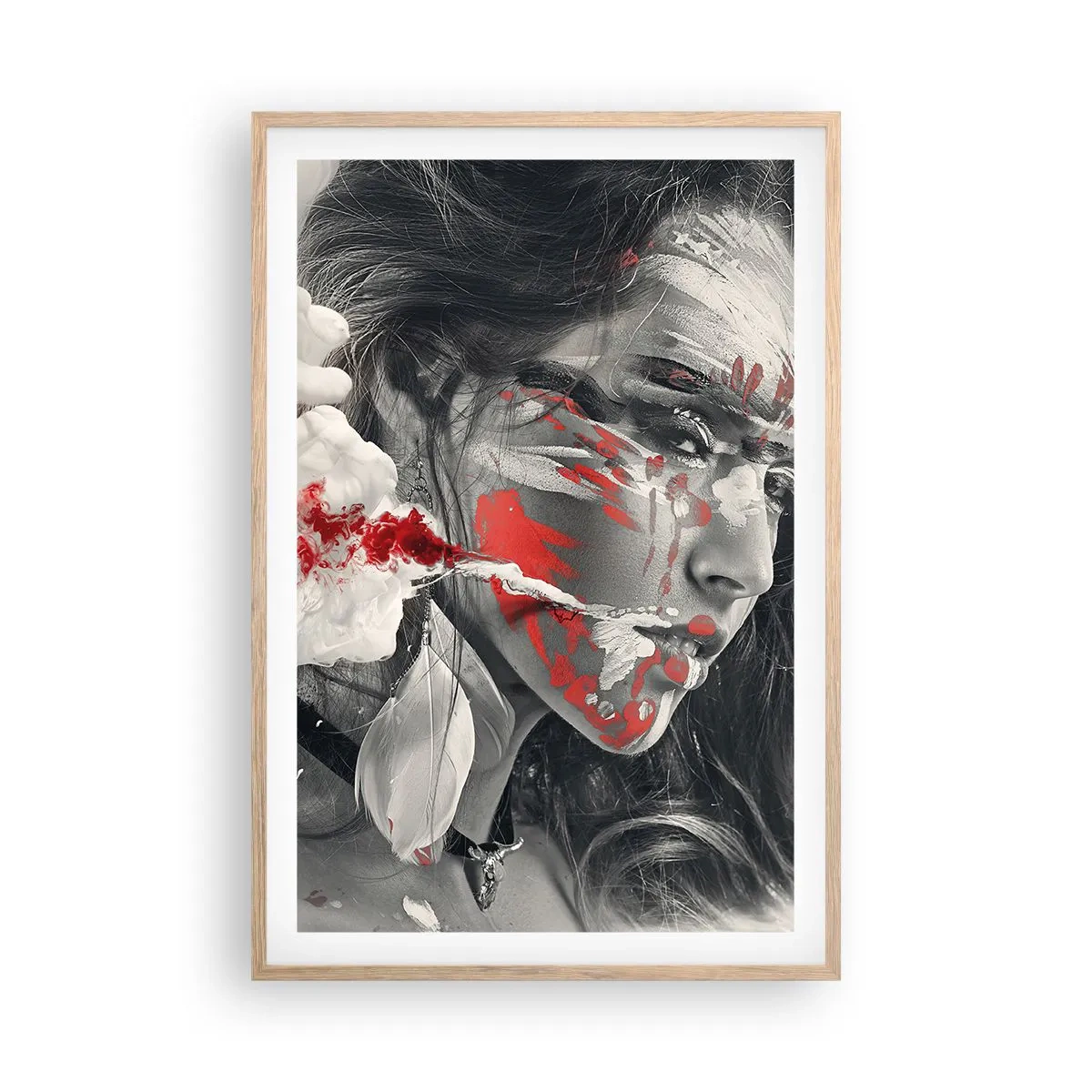 Een poster in een licht eiken lijst - In de dampen van absurditeit - 61x91 cm