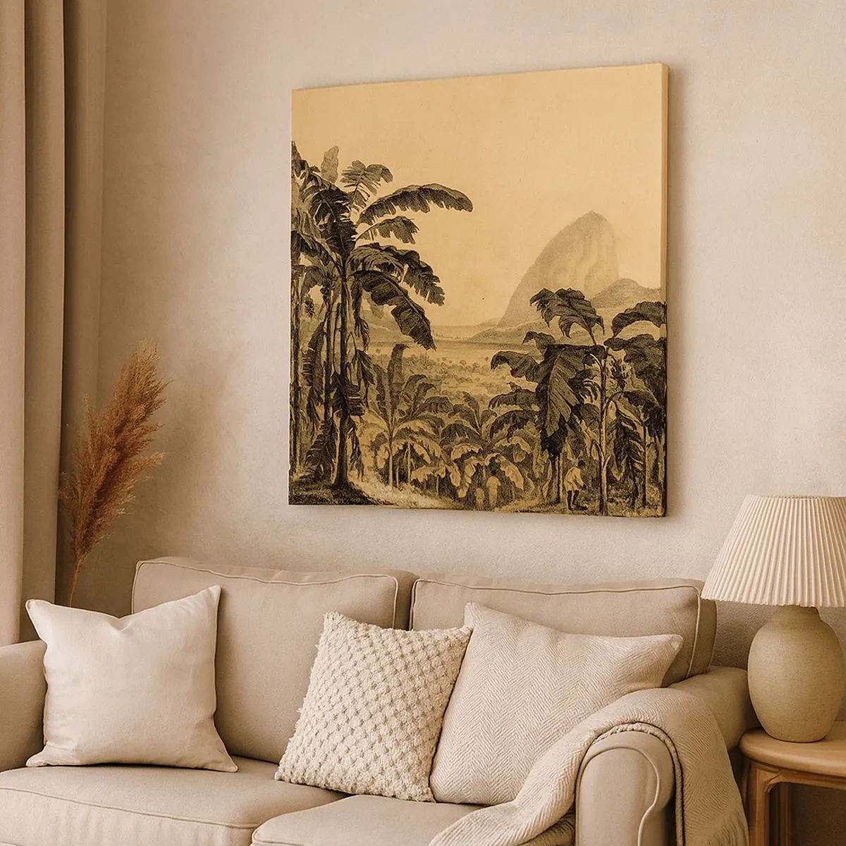 Schilderen op canvas - in een koloniaal klimaat - 30x30 cm