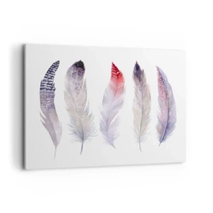 Schilderen op canvas - Delicaat als veelkleurige mist - 100x70 cm