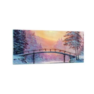 Schilderen op glas - Vier seizoenen - winter - 120x50 cm