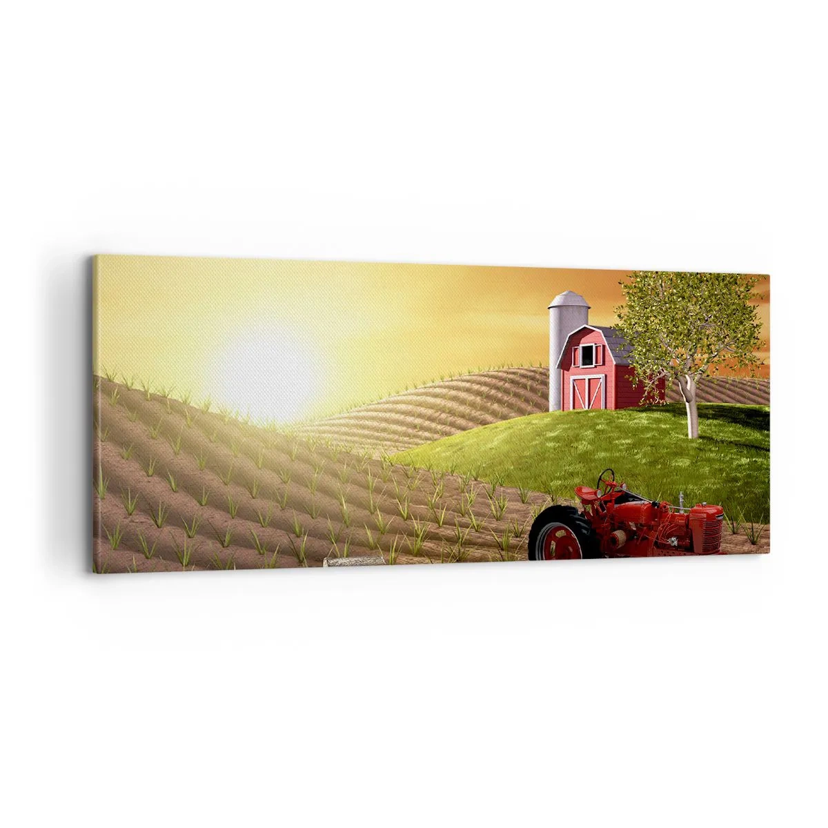 Schilderen op canvas - Een boerderij als uit een sprookje - 100x40 cm