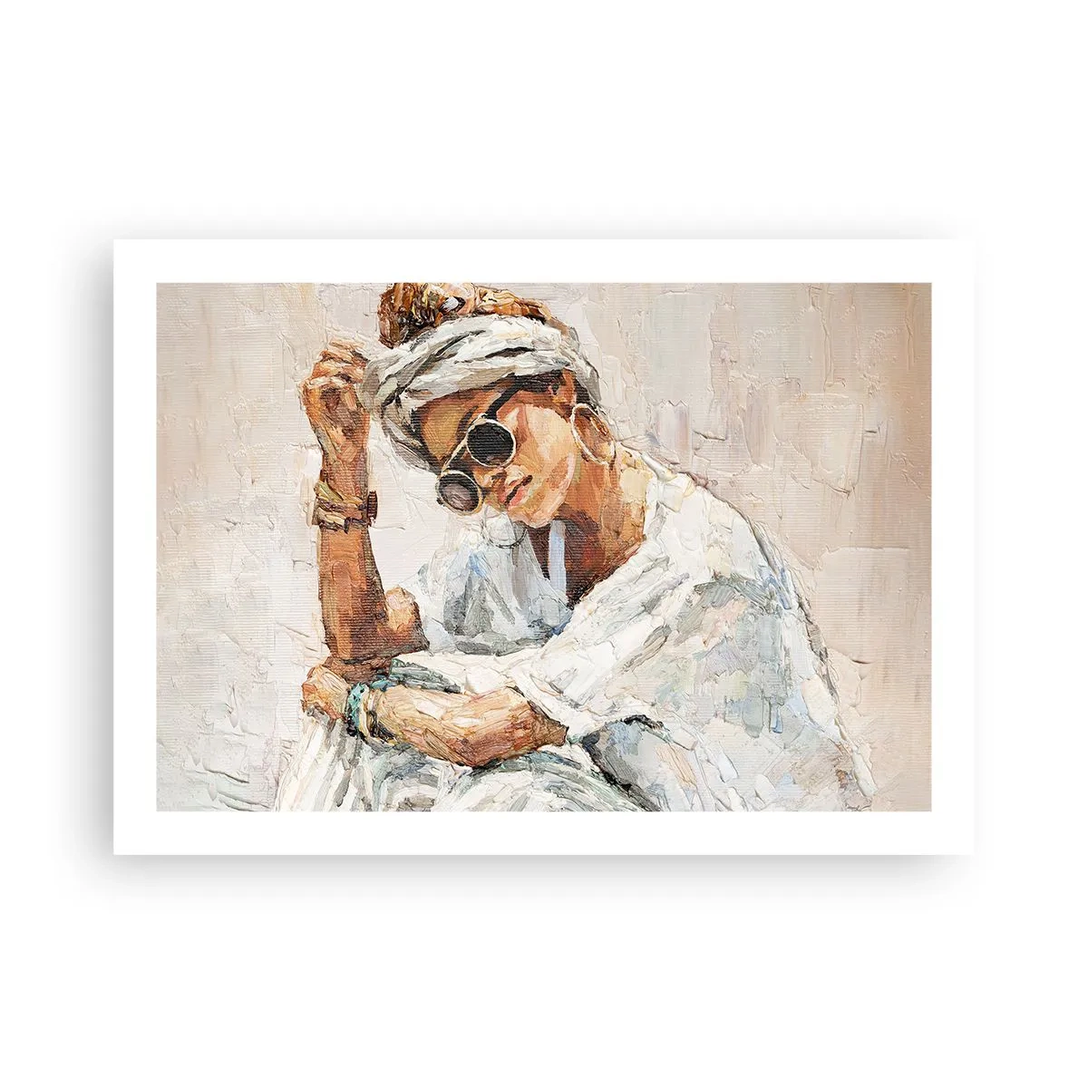 Poster - Portret in de volle zon - 70x50 cm