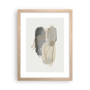 Een poster in een licht eiken lijst - Duur en beweging - 30x40 cm