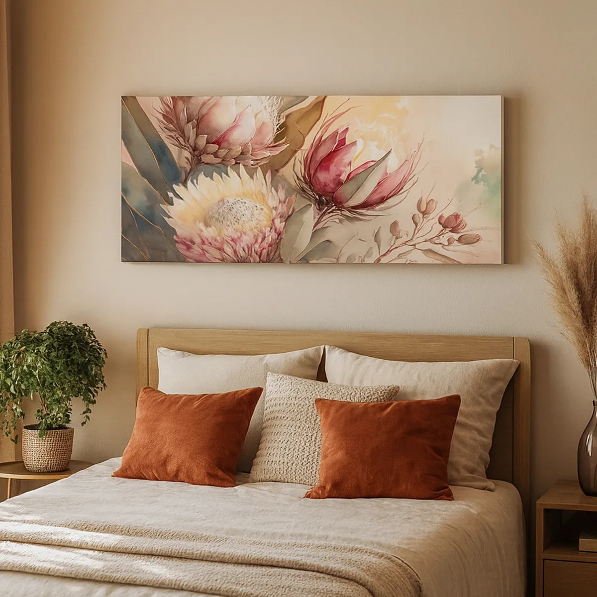 Schilderen op canvas - In profiel en en face - 30x30 cm