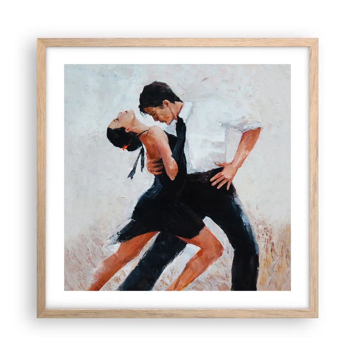 Een poster in een licht eiken lijst - Tango van mijn dromen - 50x50 cm