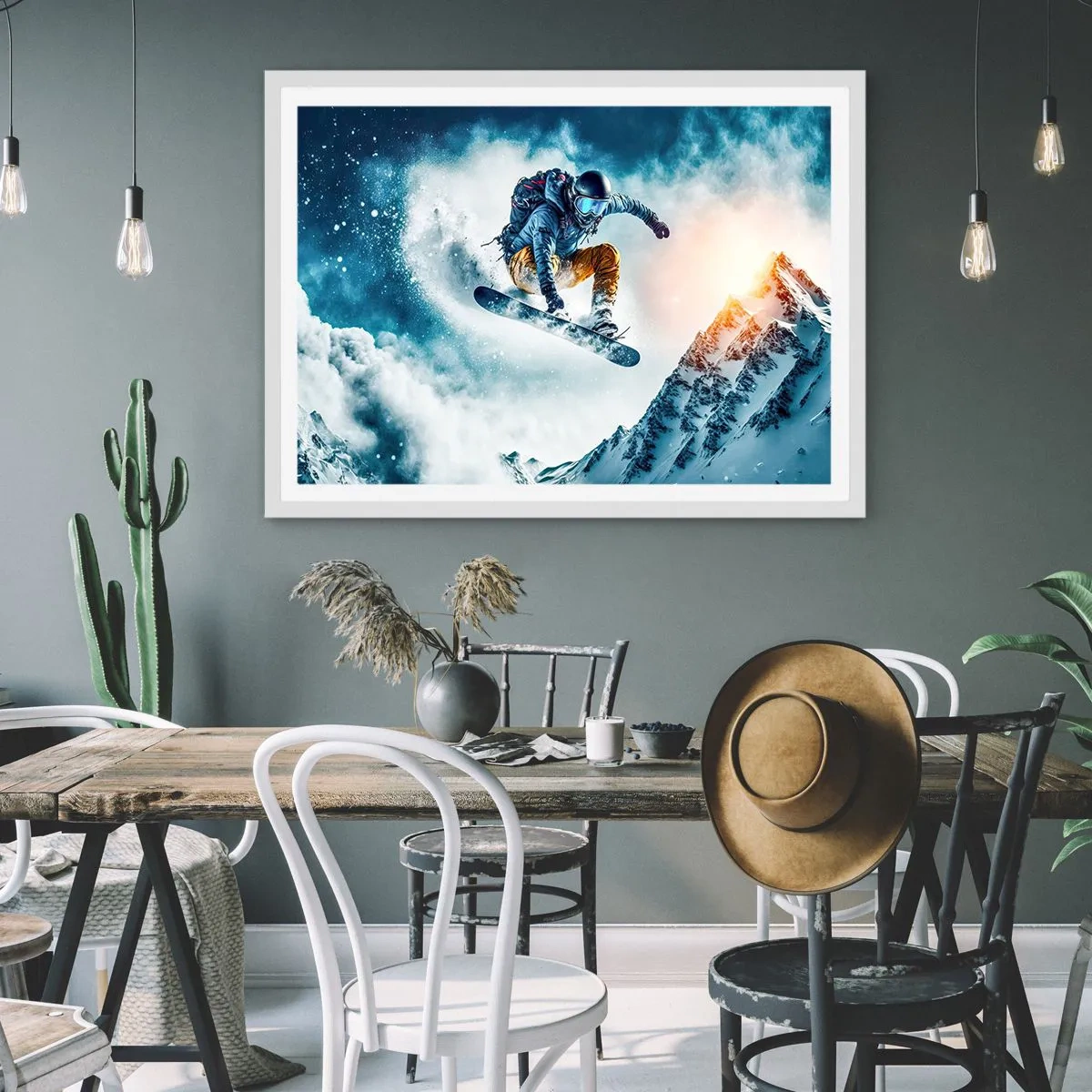 Poster in een witte lijst - Extreme emoties - 40x30 cm