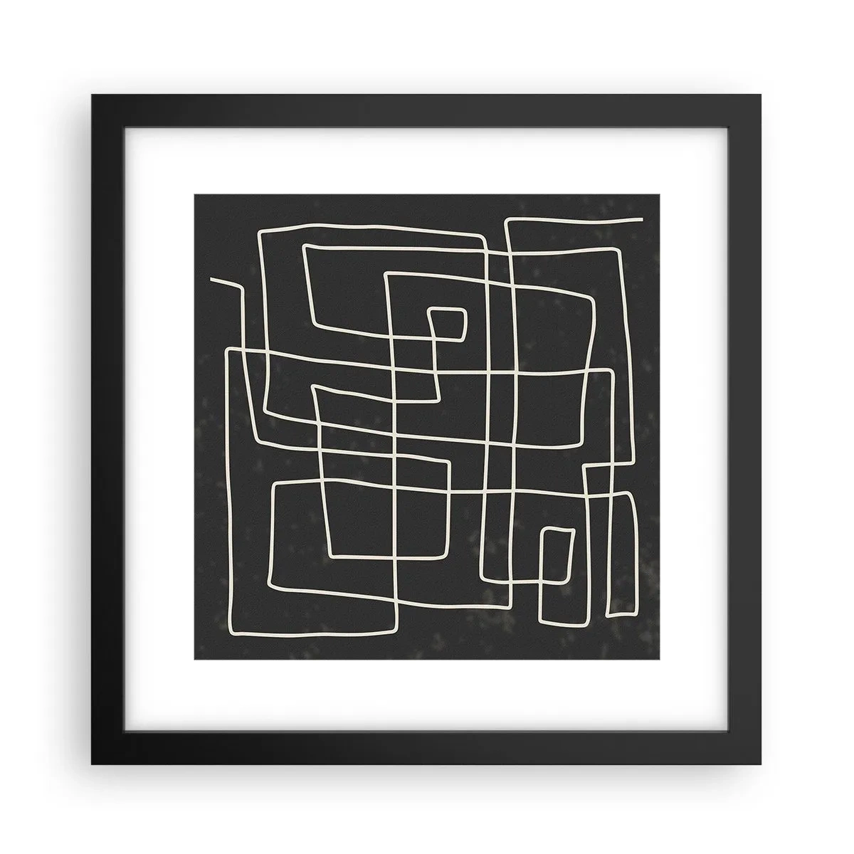 Poster in een zwarte lijst - Niet zo eenvoudig - 30x30 cm