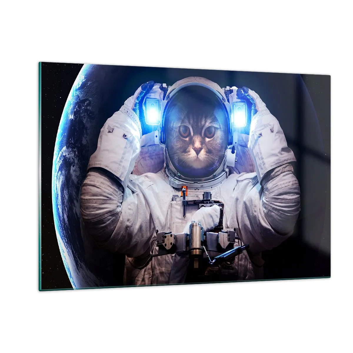 Schilderen op glas - Houston, je hebt een probleem - 120x80 cm