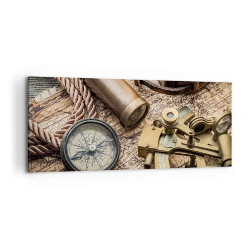 Schilderen op canvas - Zet koers - 100x40 cm